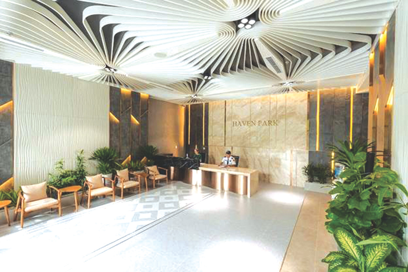 Sảnh đón khách tại khách sạn 5 sao Haven Park