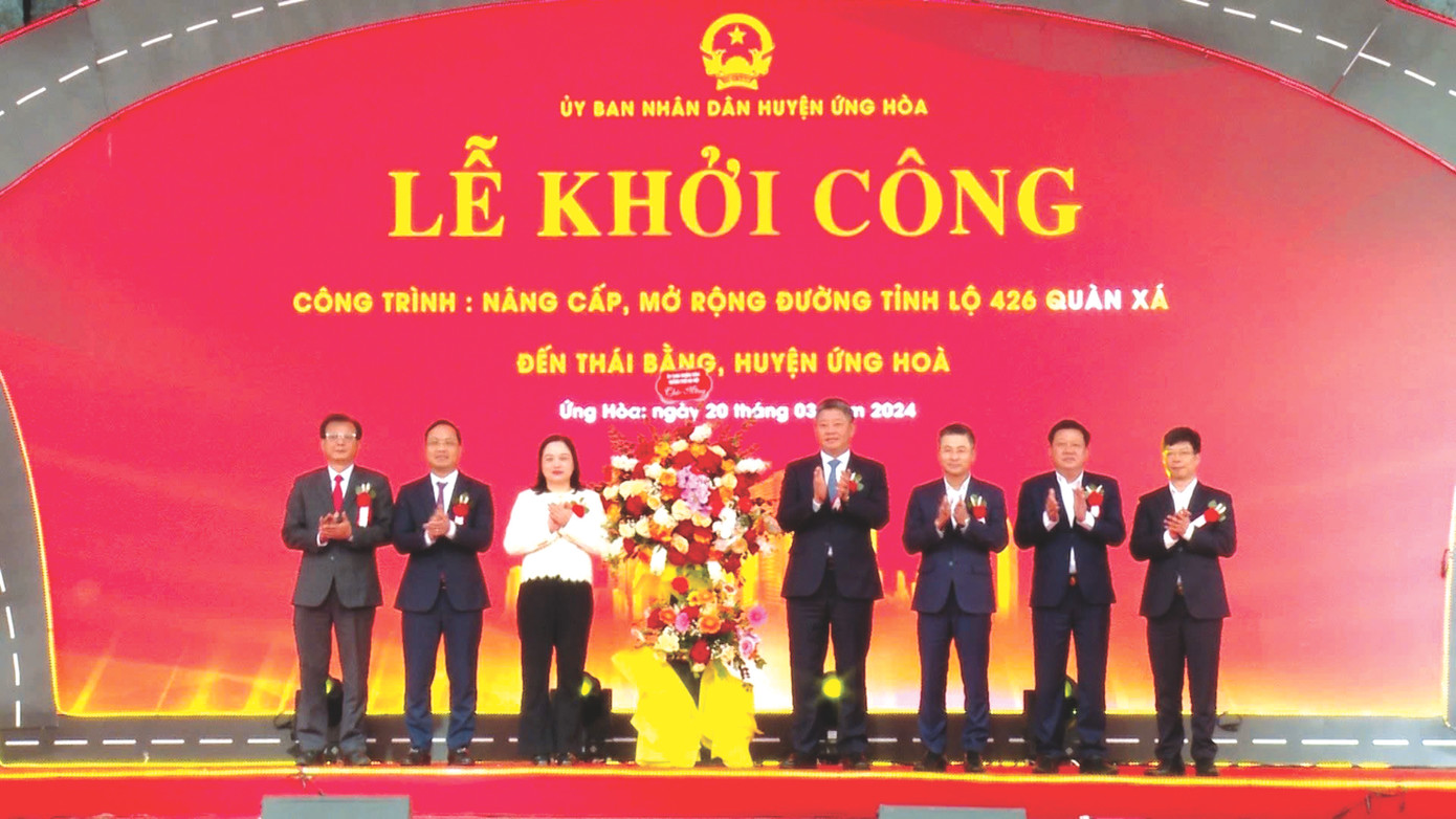 Nhiều dự án giao thông trọng điểm được khởi công giúp tăng tính kết nối giao thương và du lịch giữa huyện Ứng Hòa với các khu vực lân cận