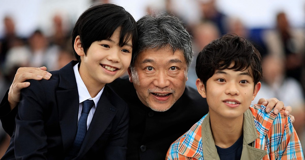 Đạo diễn Kore-eda và hai diễn viên trong phim “Quái vật”