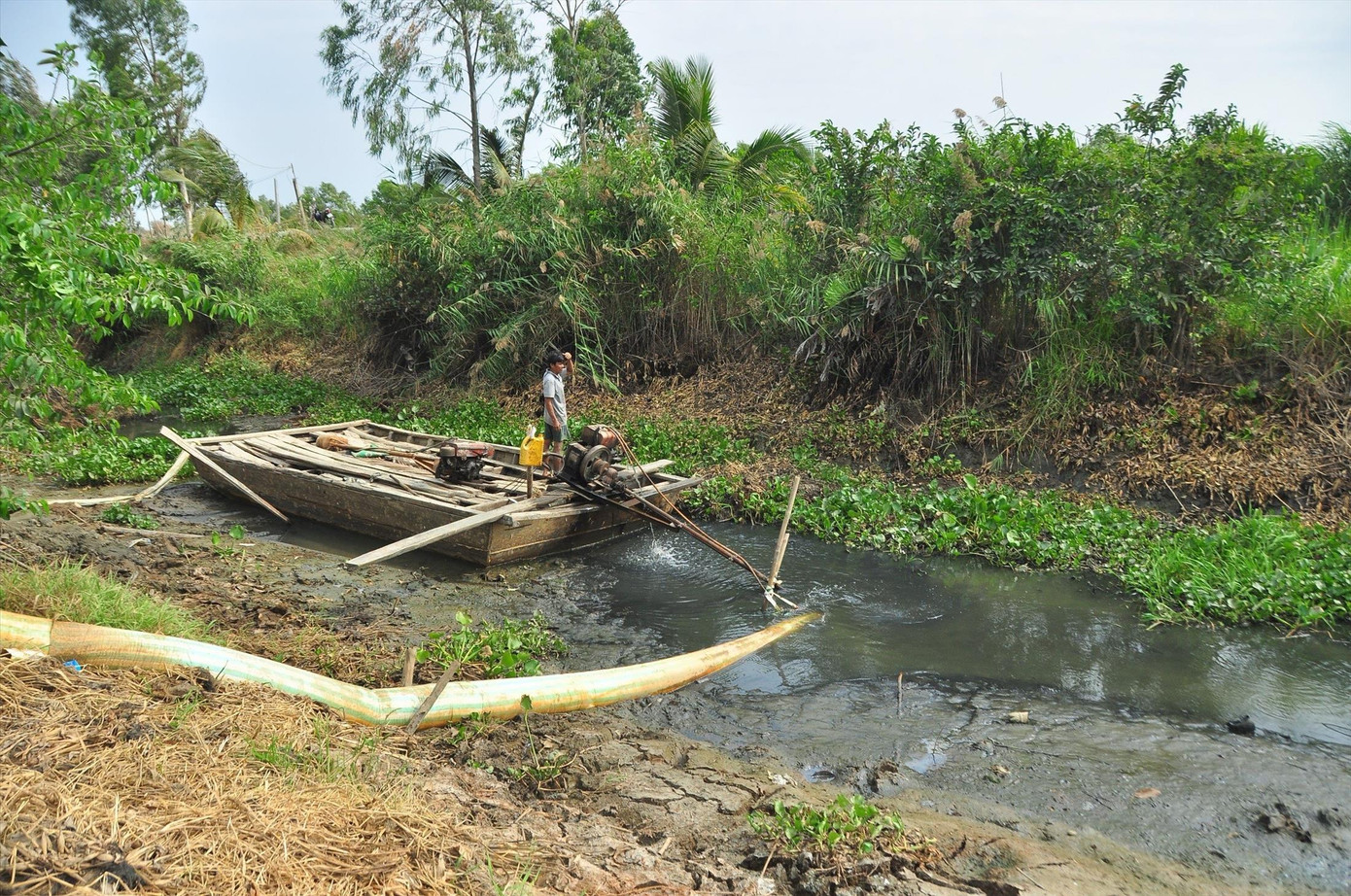 Kênh đào Phù Nam – Techo (Campuchia) khi đi vào hoạt động được dự báo sẽ gây ảnh hưởng nhất định đến tình trạng thiếu nước, khô hạn ở vùng ĐBSCL. Ảnh minh họa: Hòa Hội