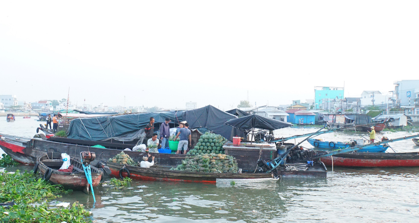 Quang cảnh chợ nổi Cái Răng. Ảnh: Hòa Hội Quang cảnh chợ nổi Cái Răng. Ảnh: Hòa Hội