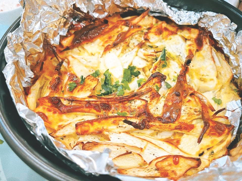 Củ niễng phô mai đút lò