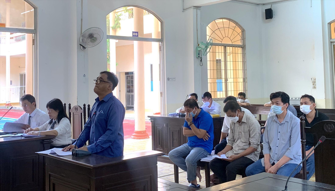 Các bị cáo tại phiên toà Ảnh: Kim Hà Các bị cáo tại phiên toà Ảnh: Kim Hà