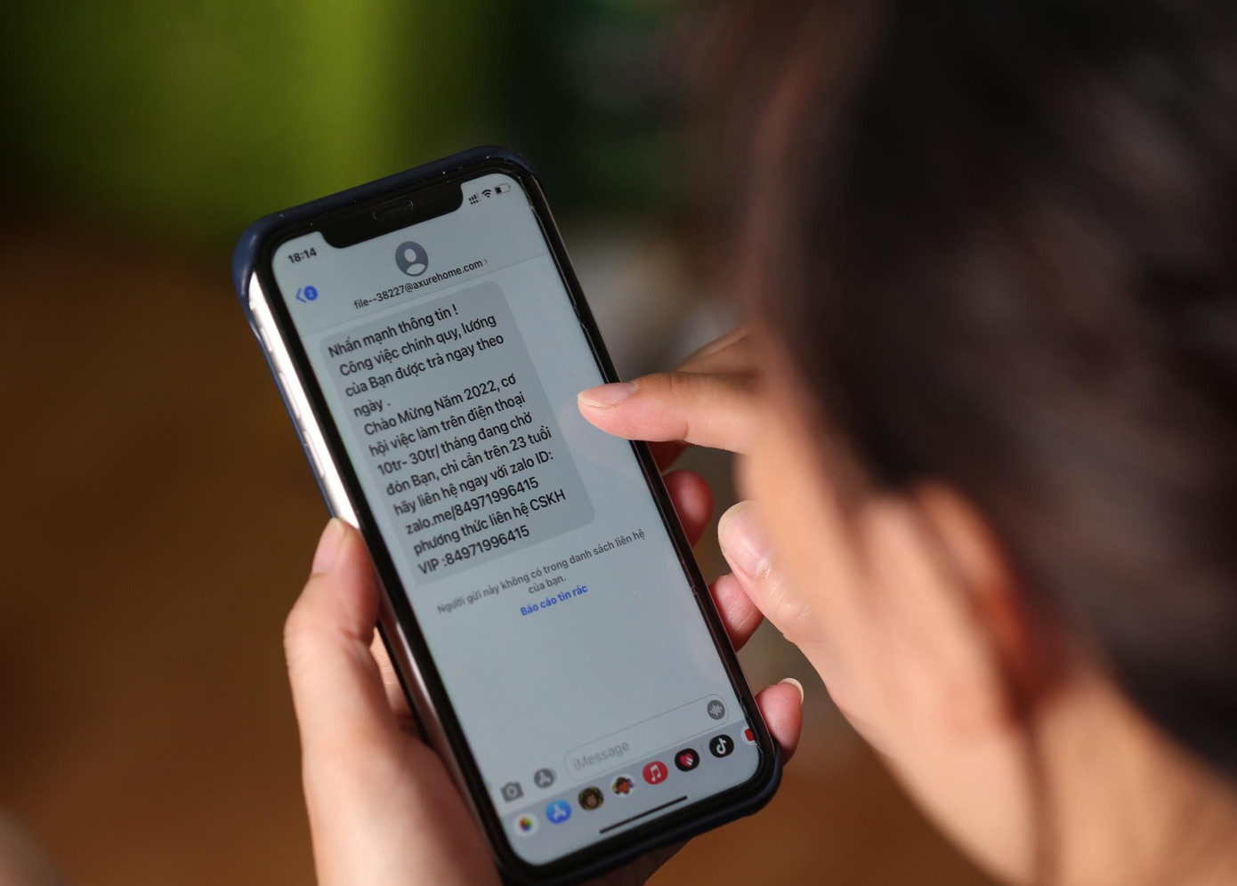 Nhiều thông tin, cuộc gọi, tin nhắn rác, quấy rối, lừa đảo xuất hiện thời gian gần đây Ảnh: Như Ý