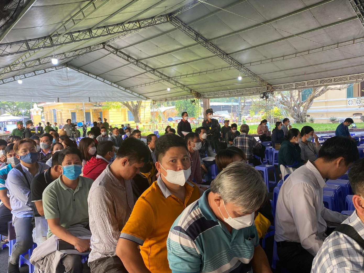 Hình ảnh một số bị hại tại phiên tòa. Ảnh: PV