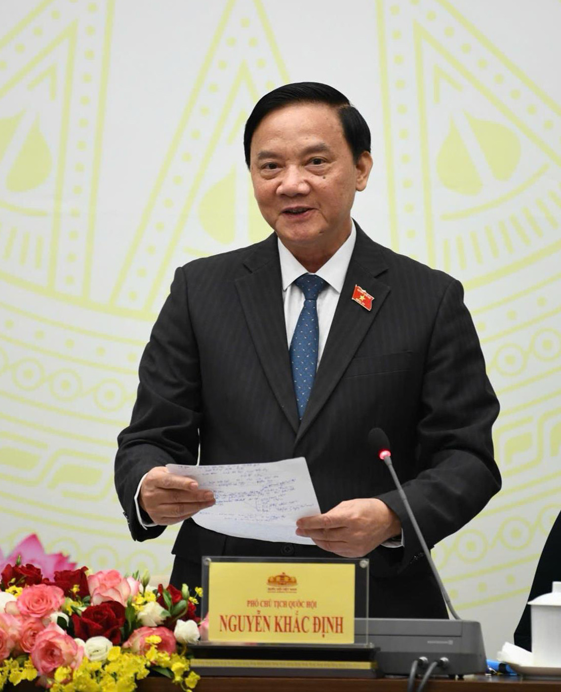 Phó Chủ tịch Quốc hội Nguyễn Khắc Định tại cuộc họp báo Ảnh: Như Ý Phó Chủ tịch Quốc hội Nguyễn Khắc Định tại cuộc họp báo Ảnh: Như Ý