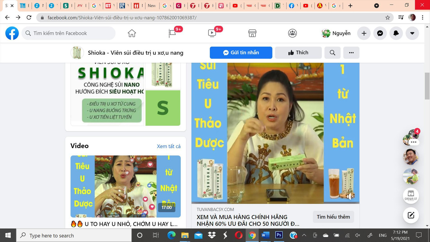 Hồng Vân quảng cáo cho viên sủi chuyên trị u nang cho nhiều nữ diễn viên khác