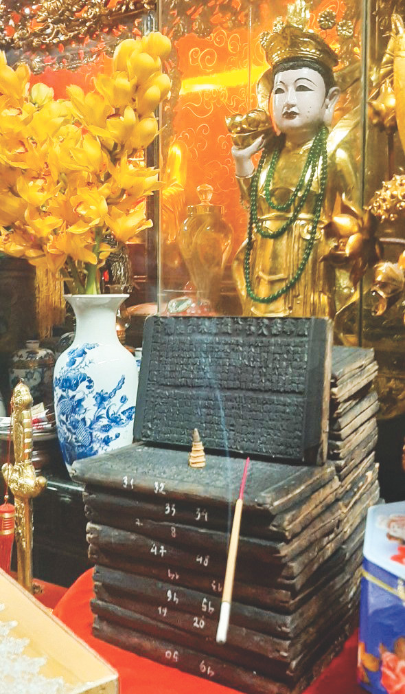 Linh tiêm lưu giữ tại đền Bắc Lệ hàng thế kỷ qua Ảnh: Duy Chiến.