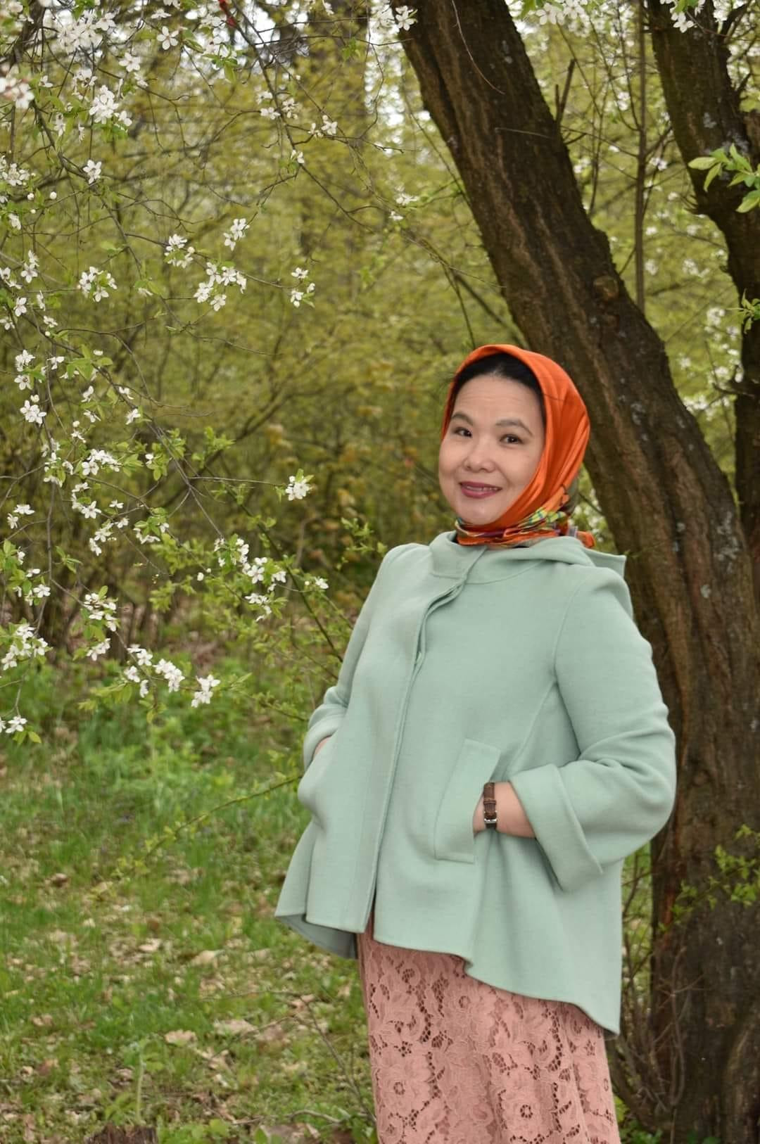 Chị Nguyễn Hồng Giang, người Việt tại Kiev, vẫn sống lạc quan, vui vẻ