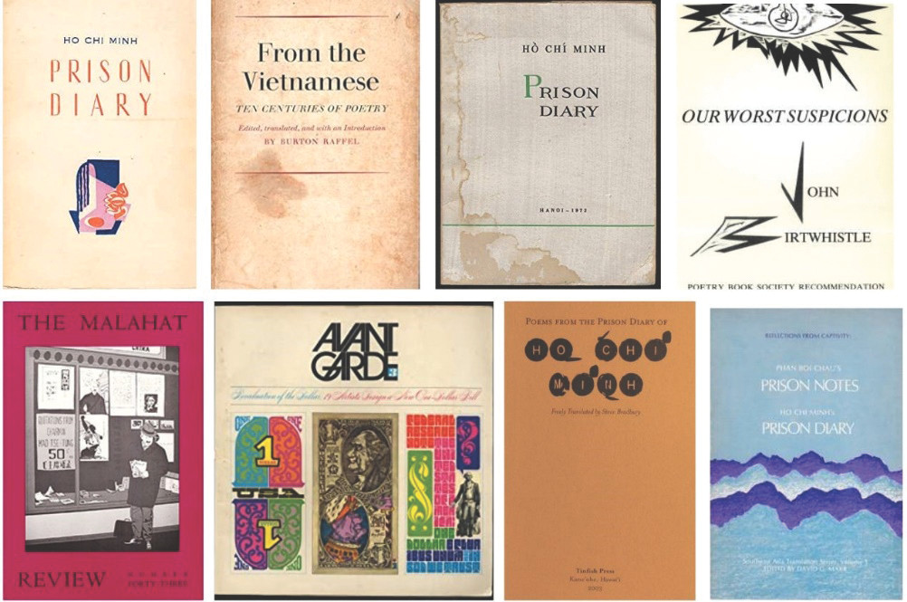 Bìa một số bản dịch &amp; sách có in NKTT bằng tiếng Anh Ảnh:VXQ