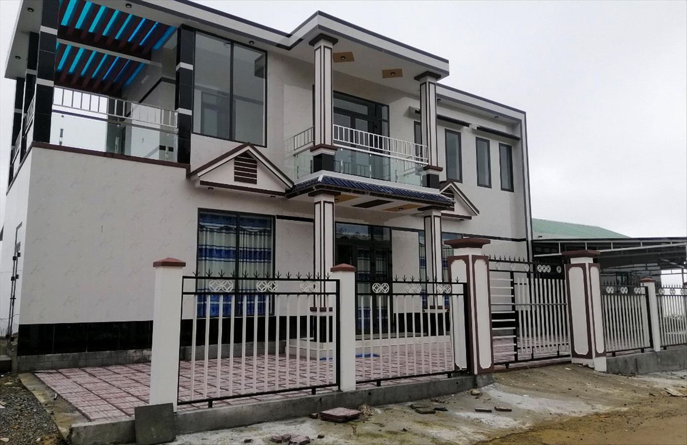 Một căn nhà tiền tỷ của người dân trồng sâm ở Trà Linh Ảnh: Nguyễn Thành