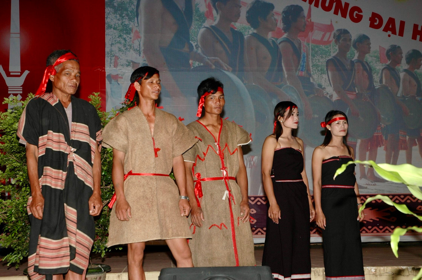 Trình diễn trang phục vỏ cây. Trình diễn trang phục vỏ cây.