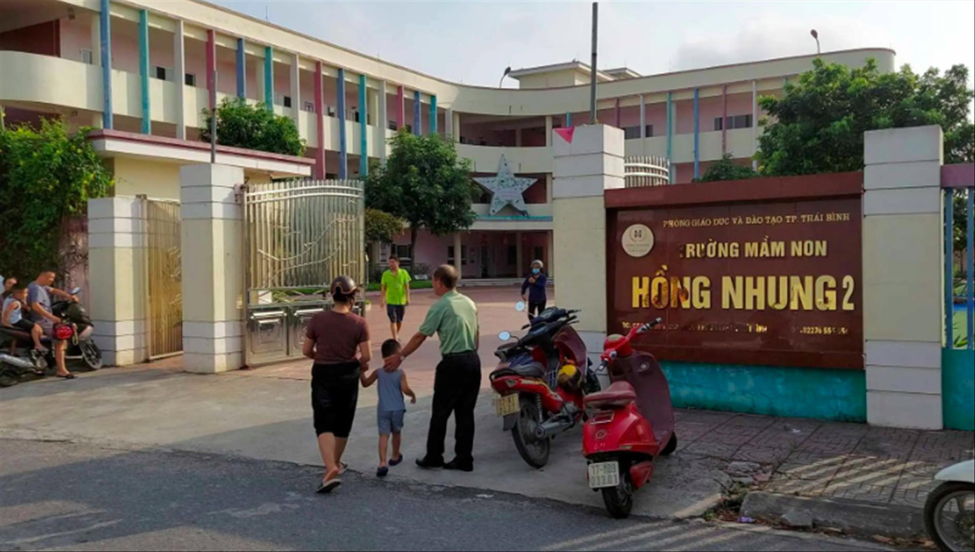 Trường Mầm non Hồng Nhung 2 ở Thái Bình.