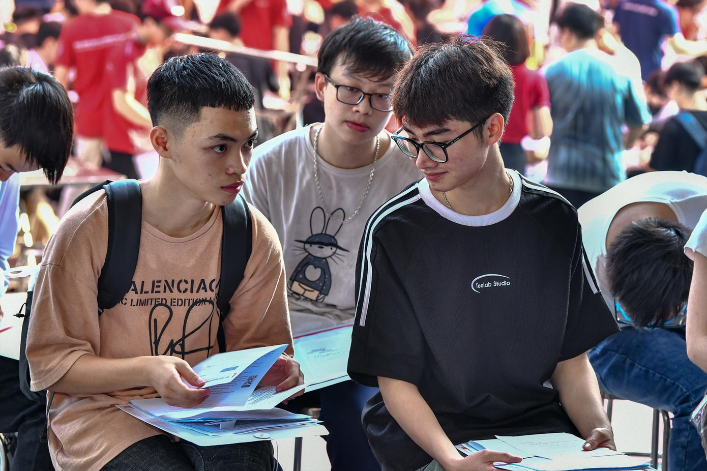 Thí sinh làm thủ tục nhập học năm 2024 Ảnh: Nghiêm Huê Thí sinh làm thủ tục nhập học năm 2024 Ảnh: Nghiêm Huê