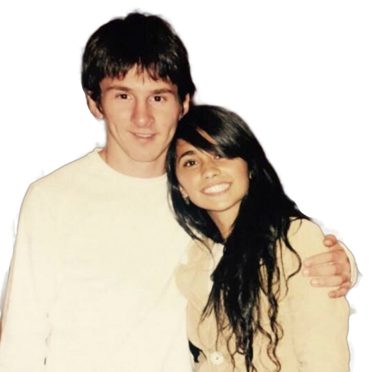 Lionel Messi và Antonela khi mới yêu