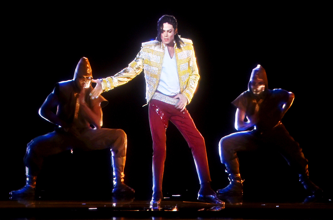 Hình ảnh ba chiều của Michael Jackson biểu diễn trên sân khấu tại Lễ trao giải âm nhạc Billboard năm 2014