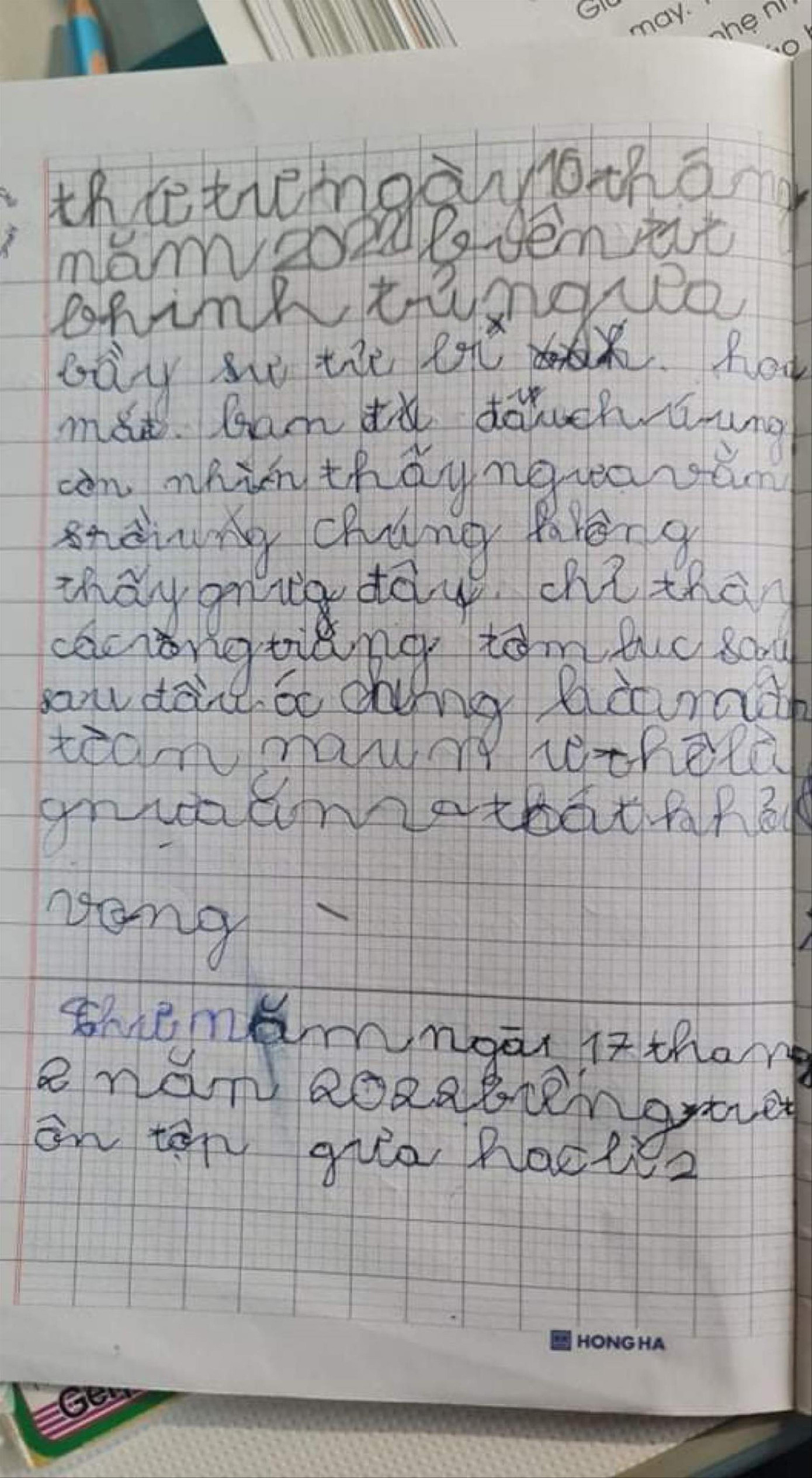 Chữ của một học sinh gần kết thúc lớp 1 năm học 2021-2022 Chữ của một học sinh gần kết thúc lớp 1 năm học 2021-2022