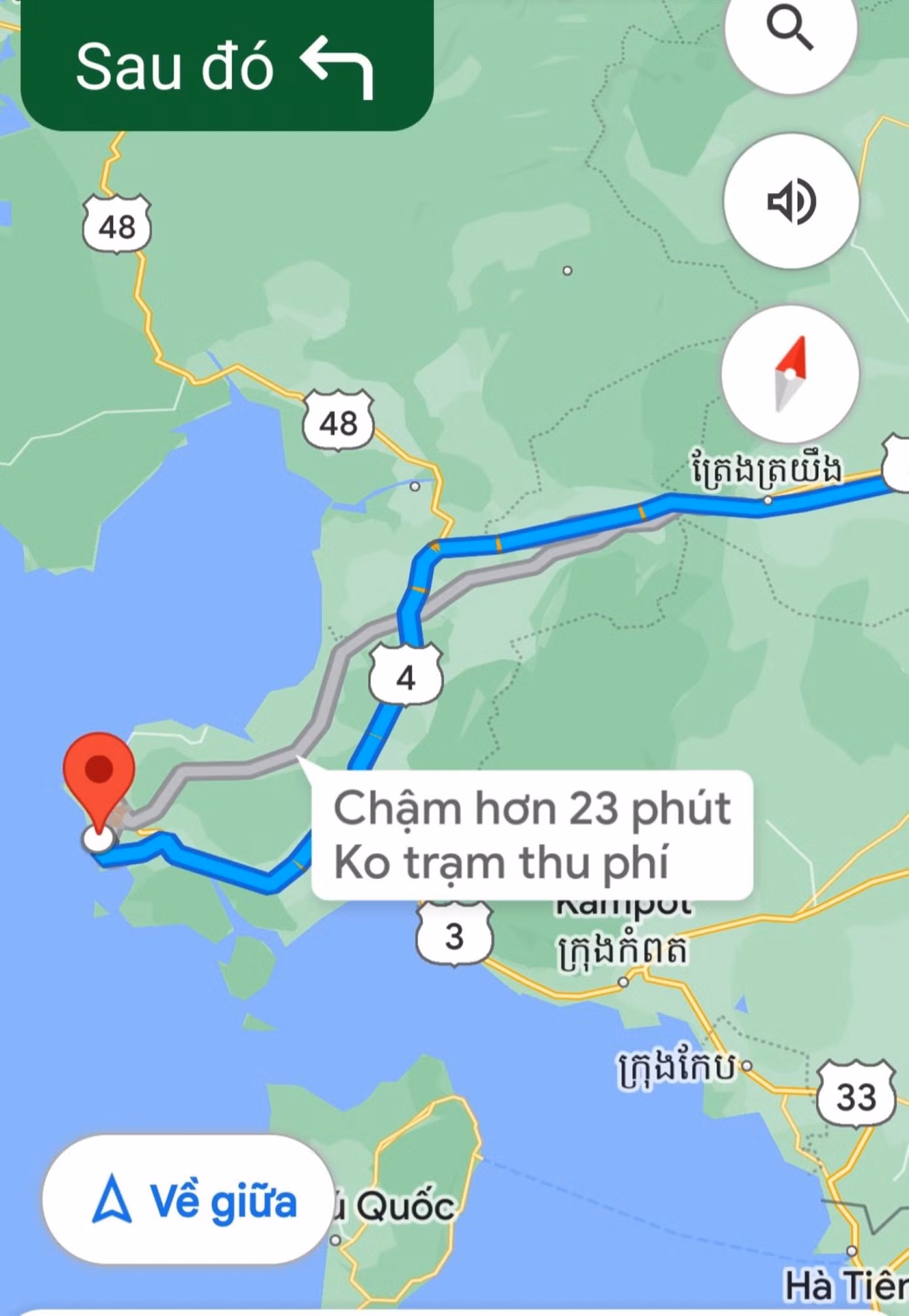 Định vị quá trình nhóm giải cứu các nạn nhân di chuyển trên lãnh thổ nước bạn Campuchia