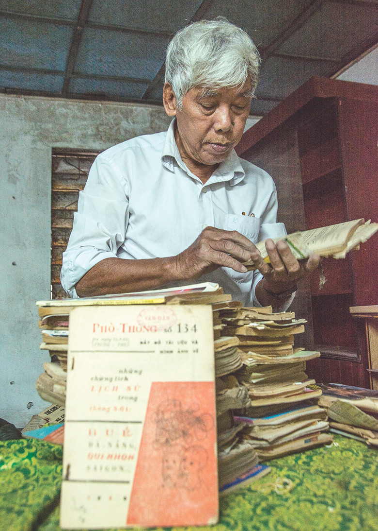 Ông Huỳnh Trần Lâm, từng đặt mua nhiều cuốn Tạp chí Phổ Thông xuân Quý Mão 1963 về nhà sách tư nhân Huỳnh Trần Nuôi để phục vụ bạn đọc Ảnh: Văn Chương