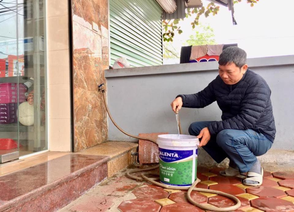 Tỷ lệ hộ dân được dùng nước sạch tập trung tại huyện Sóc Sơn mới đạt khoảng 30% Ảnh: Trọng Tùng