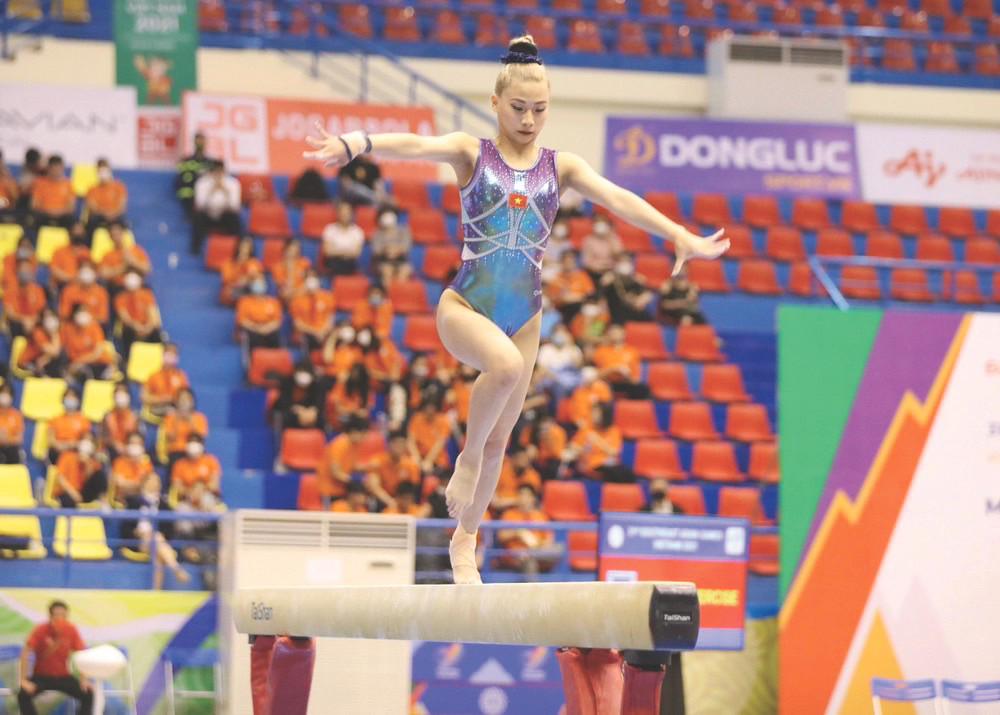 VĐV TDDC Phạm Như Phương thi đấu tại SEA Games 31. Ảnh: Như Ý