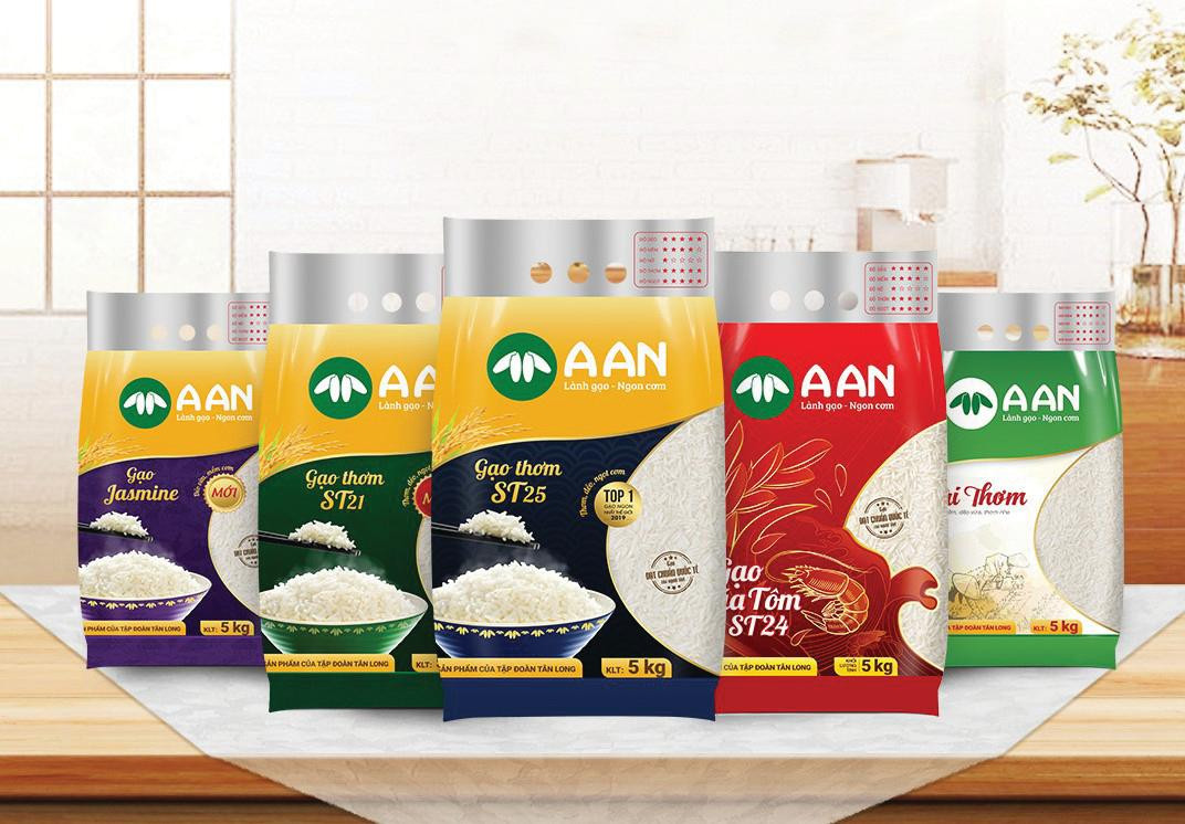 Các sản phẩm gạo đóng túi chủ yếu của gạo A An