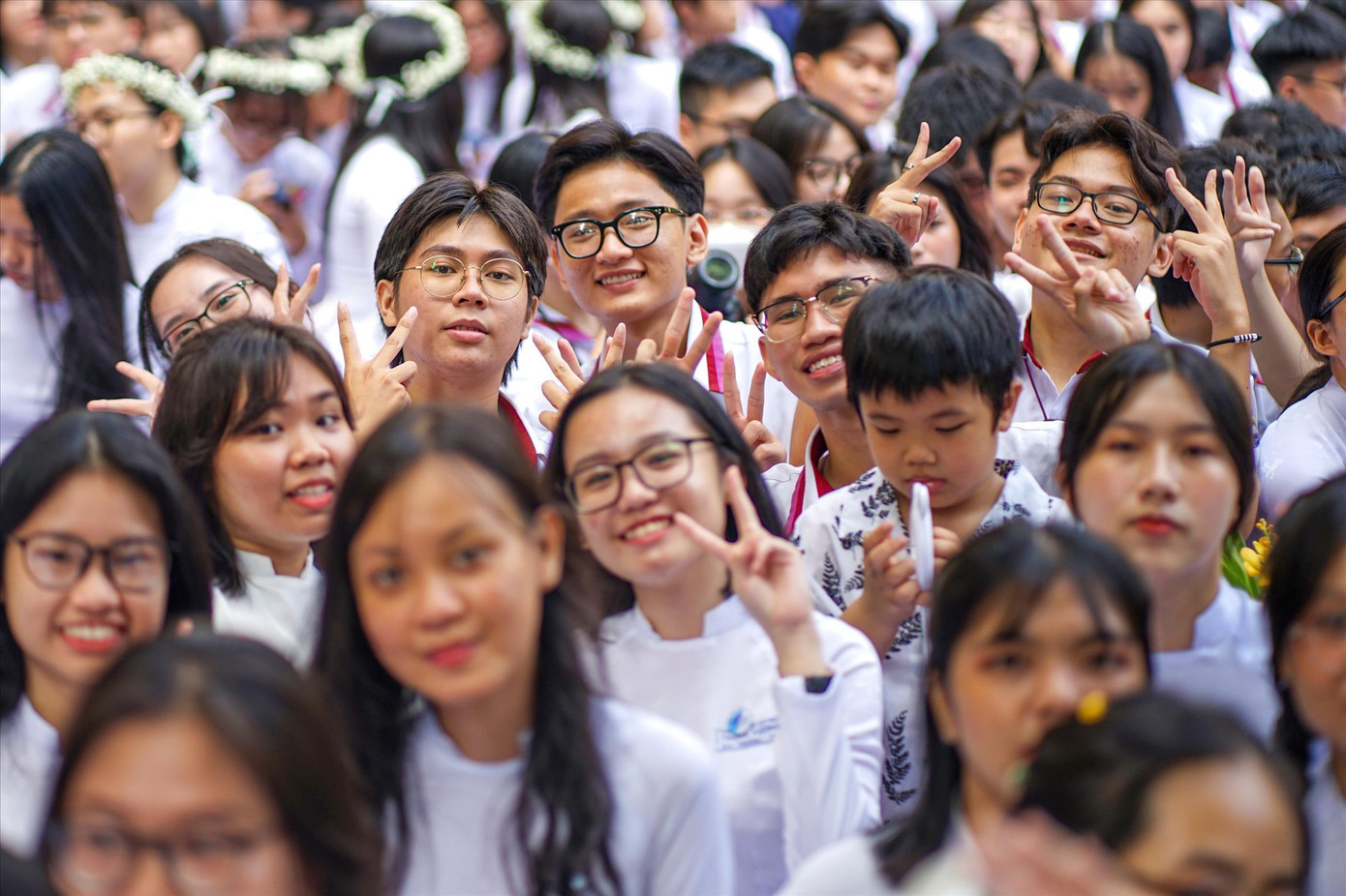 Thí sinh lớp 12 tại TPHCM trong ngày tổng kết trường