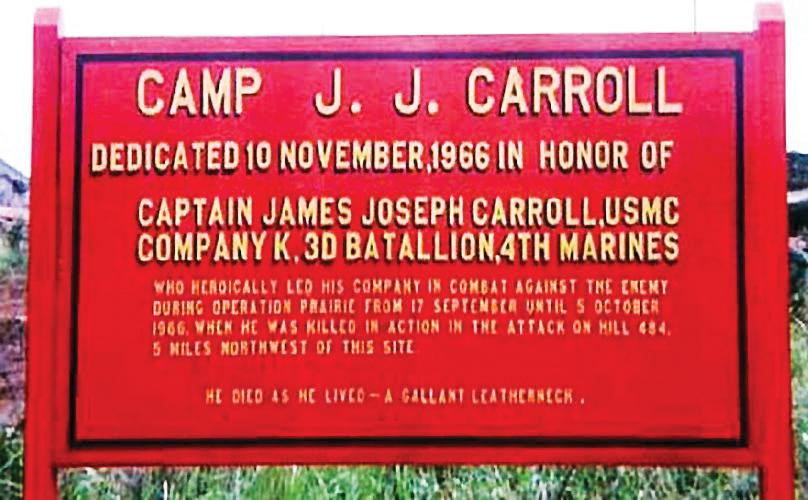 Bia kỷ niệm chiến trường xưa Camp Carroll - Tân Lâm Quảng Trị