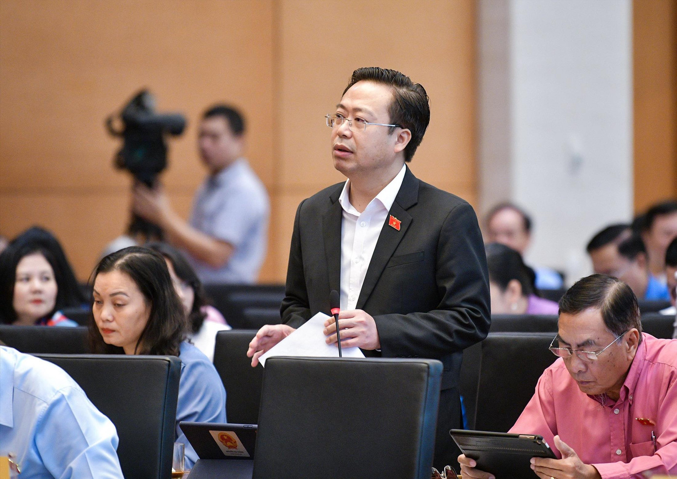 Đại biểu Nguyễn Đại Thắng (đoàn Hưng Yên) Ảnh: PV