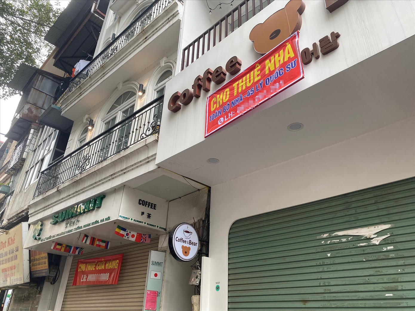 Nhà mặt phố đóng cửa suốt thời gian dài vì dịch bệnh, cho thuê khó khăn Ảnh: Việt Linh