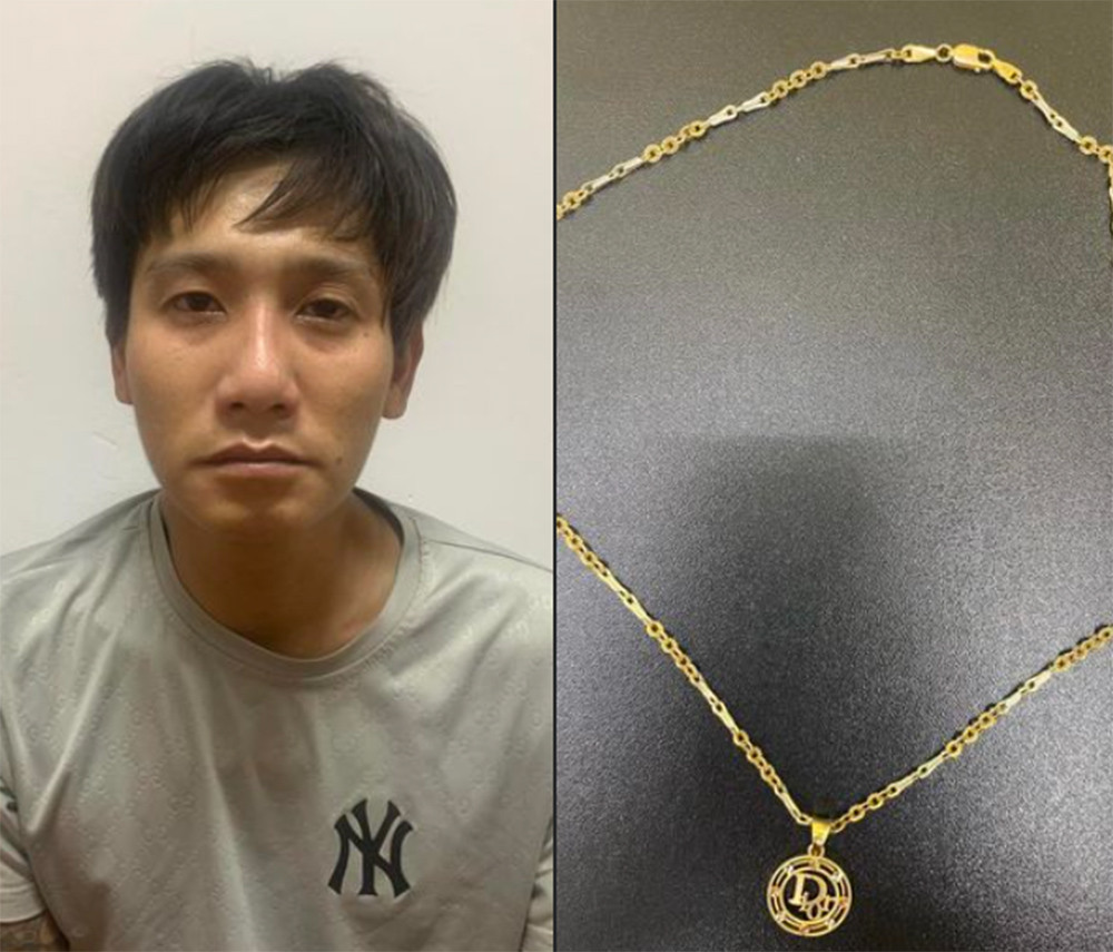 Nam cùng tài sản cướp giật của bị hại.