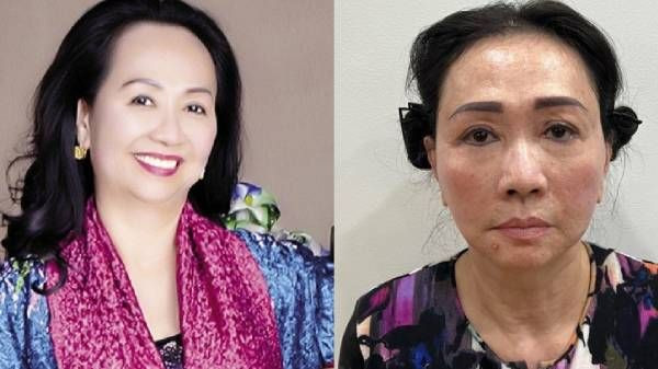 Bà Trương Mỹ Lan thời điểm trước và sau khi bị bắt.