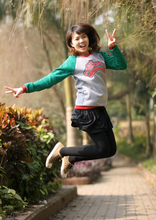 Một chút vui nhộn của Hoa khôi Hà Anh