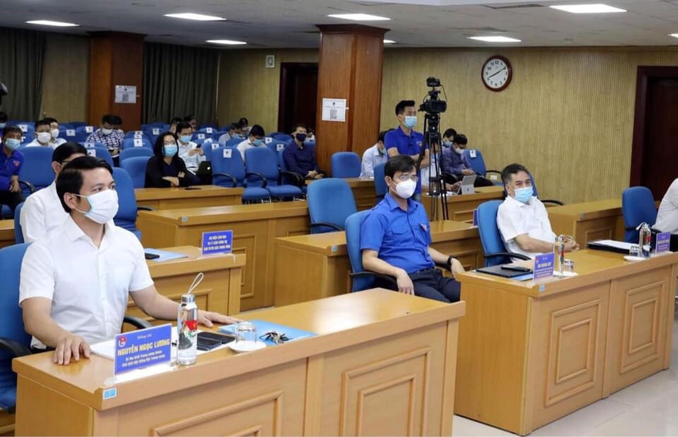 Các đại biểu tham gia Hội nghị trực tuyến học tập, quán triệt Nghị quyết Đại hội lần thứ XIII của Đảng và triển khai Chương trình hành động của Đoàn thực hiện Nghị quyết Đại hội XIII của Đảng.