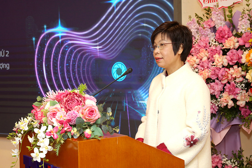 Tổng Giám đốc Thông tấn xã Việt Nam Vũ Việt Trang phát biểu tại lễ phát động. Ảnh: Trần Thanh Giang