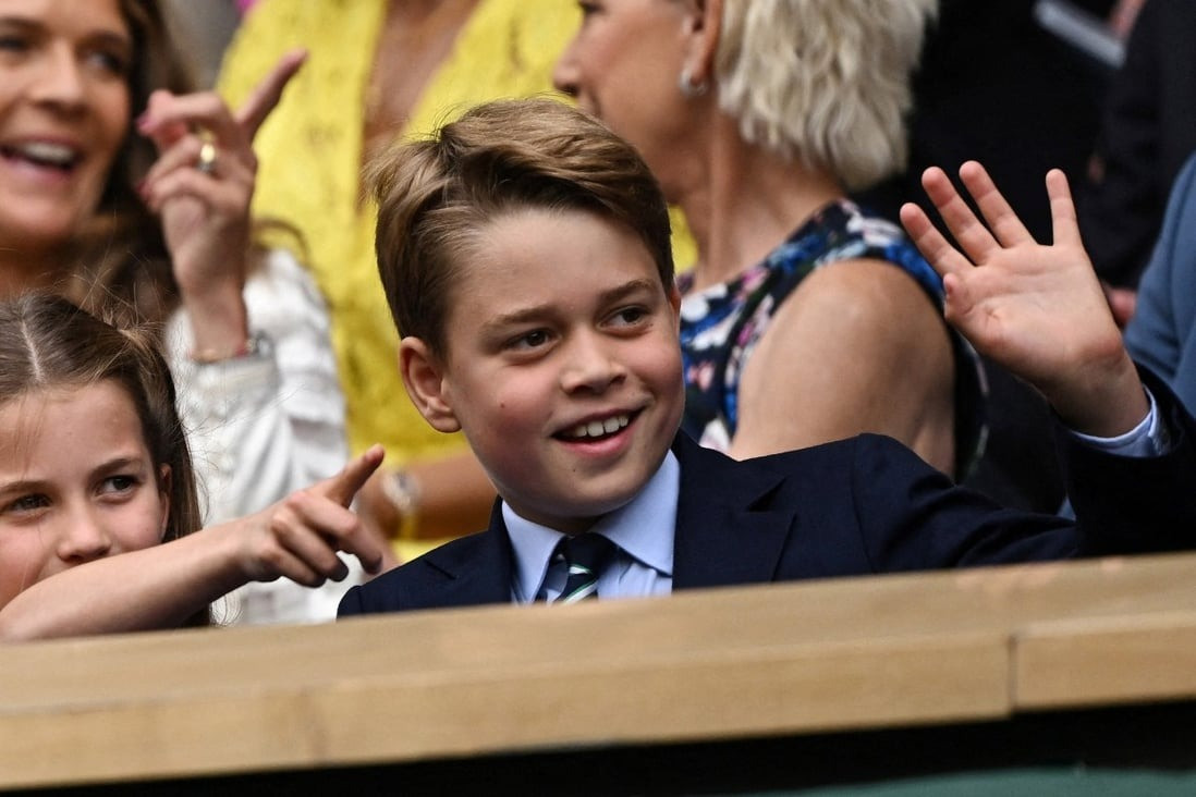 George trên khán đài trận chung kết Wimbledon nam năm 2023. Ảnh: Reuters.