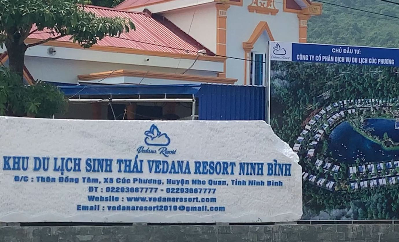 Khu du lịch sinh thái Vedana thuộc Dự án đầu tư xây dựng khu du lịch sinh thái Silver Cloud Cúc Phương tại Nho Quan do Công ty Cổ phần du lịch Cúc Phương làm chủ đầu tư.