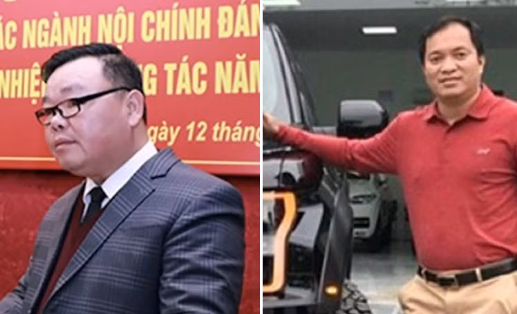 Cựu Chánh Văn phòng Tỉnh uỷ Hoà Bình Nguyễn Đồng và cựu Trưởng phòng Quản trị (Văn phòng Tỉnh ủy Hòa Bình) Đỗ Hữu Tiệp.