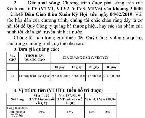 Giá quảng cáo trong chương trình Táo quân 2019 ‘khủng’ cỡ nào? ảnh 1