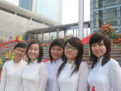 HS trường THPT chuyên Hà Nội -Amsterdam	Ảnh: Quý Hiên