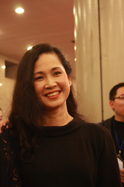 Nghệ sĩ Lan Hương tươi tắn. 