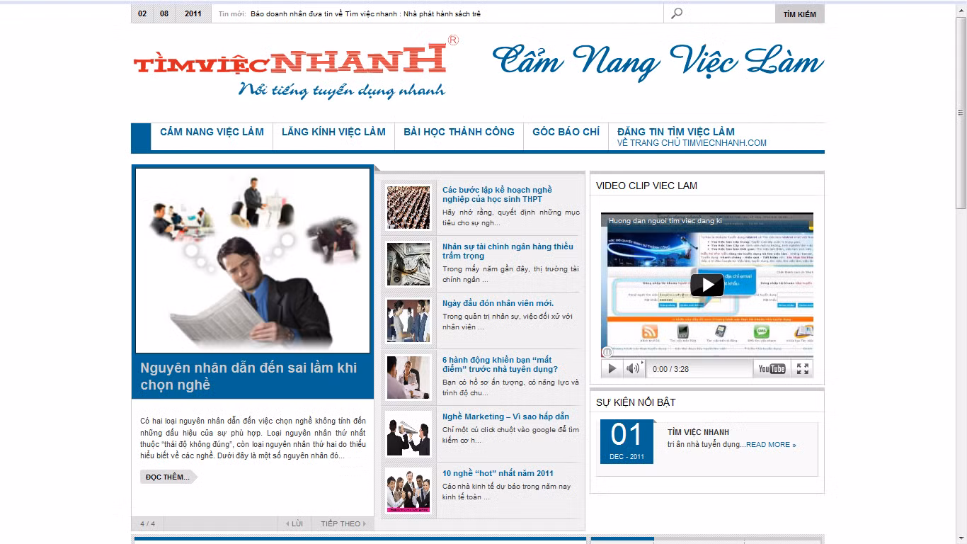 chuyên trang Cẩm nang việc làm