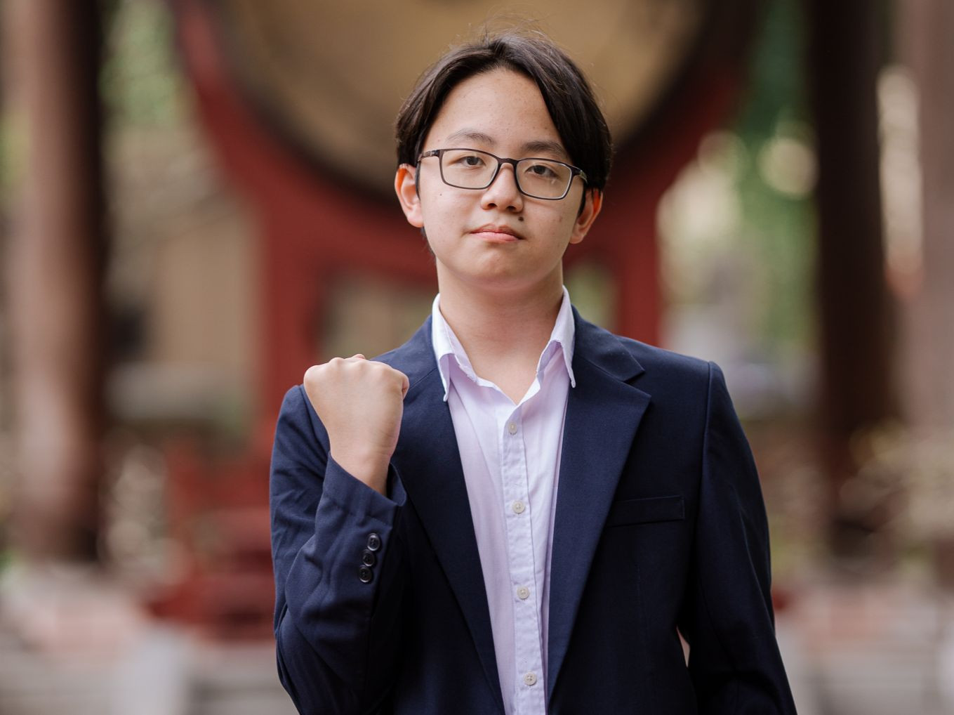 Em Hoàng Hải Nam - Thủ khoa chuyên Tin của Trường THPT Chuyên Hà Nội – Amsterdam. (Ảnh: NVCC)