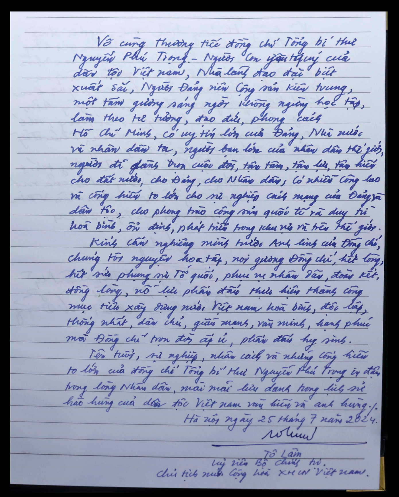 Tổ chức Lễ Quốc tang Tổng Bí thư Nguyễn Phú Trọng ảnh 37