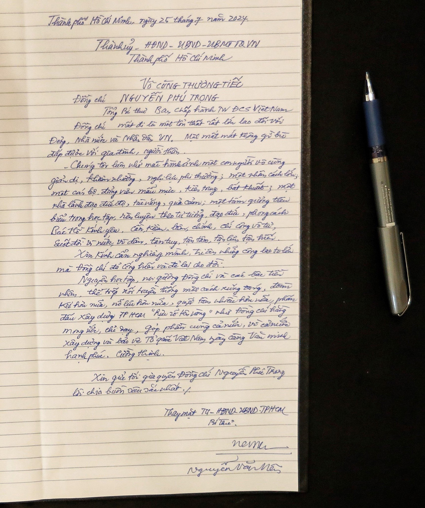 TPHCM điều chỉnh thời gian viếng Tổng Bí thư Nguyễn Phú Trọng đến 23h00 ảnh 38