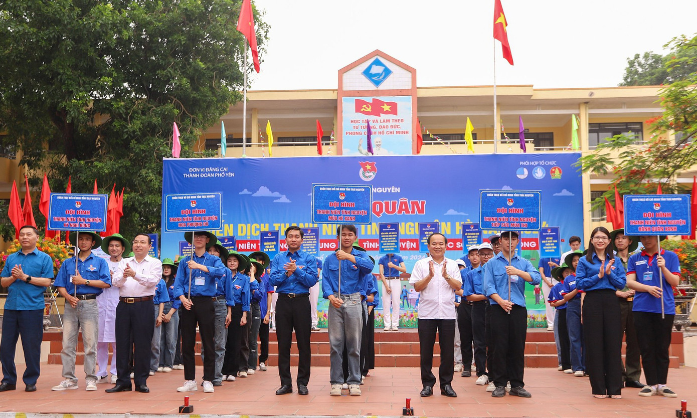 Chiến dịch Thanh niên tình nguyện Hè 2024 tỉnh Thái Nguyên gồm 1 chương trình và 4 chiến dịch. Ảnh: TĐTN