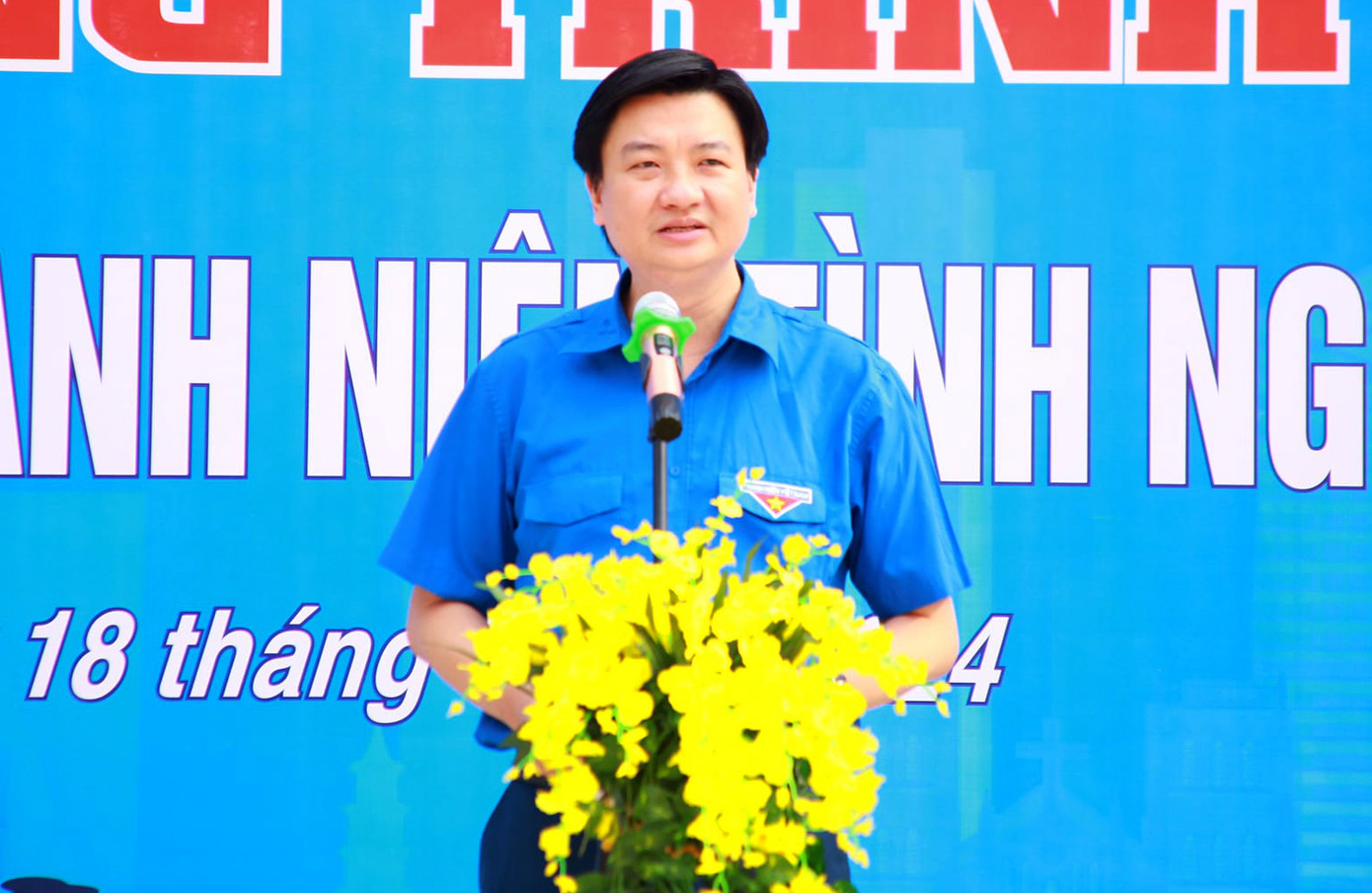 Anh Trần Ngọc Nam phát biểu tại chương trình. Ảnh: TĐHN Anh Trần Ngọc Nam phát biểu tại chương trình. Ảnh: TĐHN