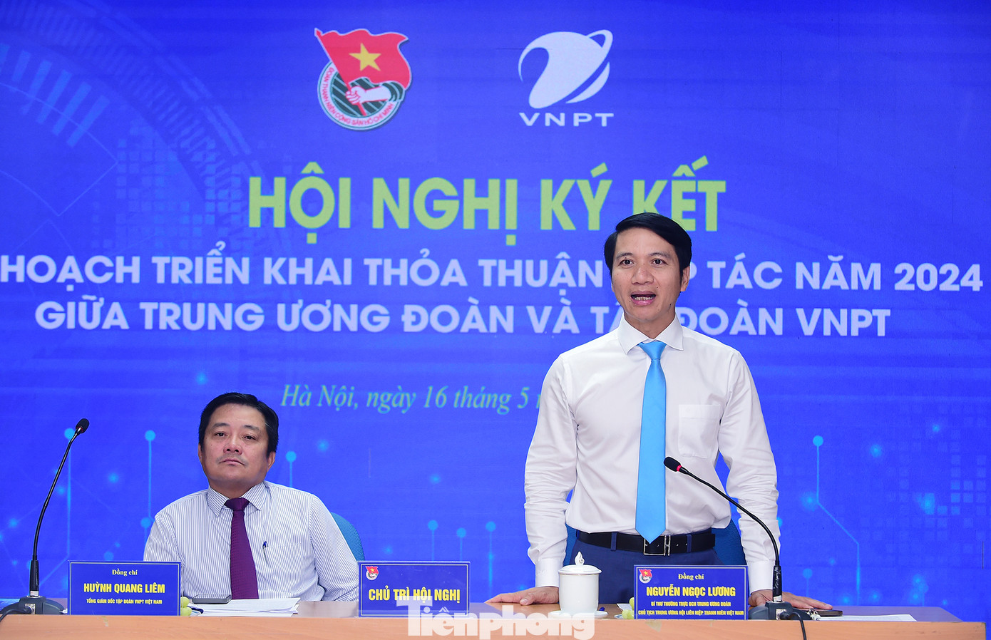 Bí thư thường trực T.Ư Đoàn Nguyễn Ngọc Lương phát biểu tại chương trình. Ảnh: Xuân Tùng Bí thư thường trực T.Ư Đoàn Nguyễn Ngọc Lương phát biểu tại chương trình. Ảnh: Xuân Tùng