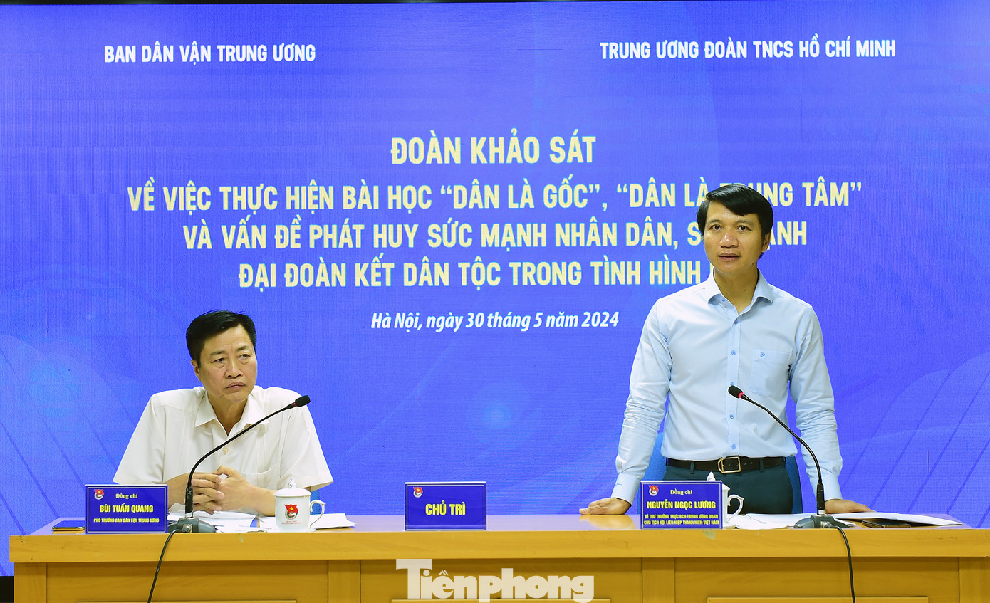 Anh Nguyễn Ngọc Lương phát biểu tại buổi làm việc. Ảnh: Xuân Tùng Anh Nguyễn Ngọc Lương phát biểu tại buổi làm việc. Ảnh: Xuân Tùng