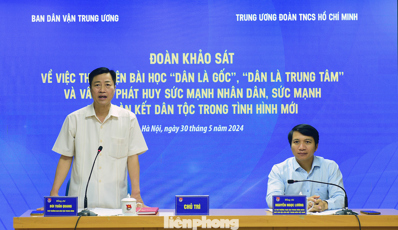 Ông Bùi Tuấn Quang phát biểu tại buổi làm việc. Ảnh: Xuân Tùng Ông Bùi Tuấn Quang phát biểu tại buổi làm việc. Ảnh: Xuân Tùng